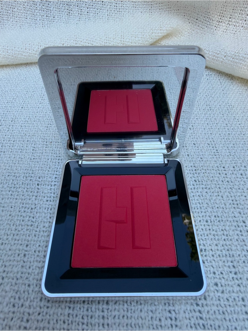 Haus Labs By Lady Gaga Silver Compact Mirror Blush in Watermelon Bliss